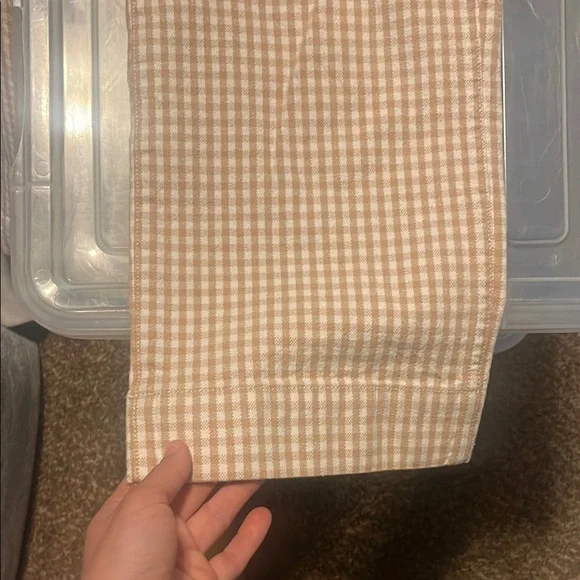 Madewell Gingham Ankle Pants in Beige and White - Picture 3 of 3